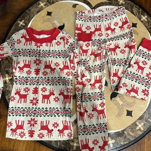 Hanna Andersson Dear Deer Long John Pajama Set size 8